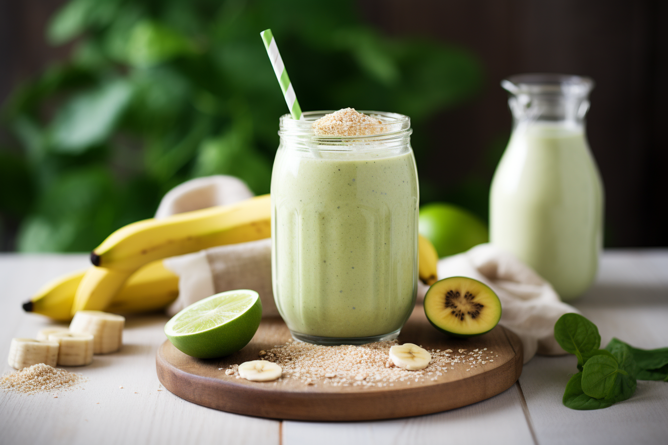 BlendnBrew: Banana Matcha Smoothie Recipe