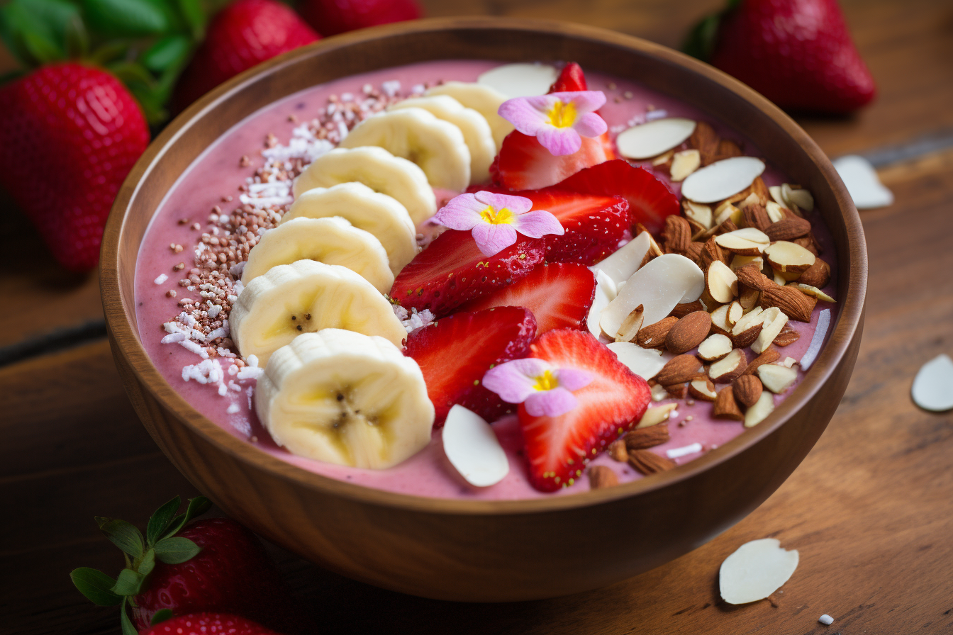 BlendnBrew: Strawberry Banana Smoothie Bowl