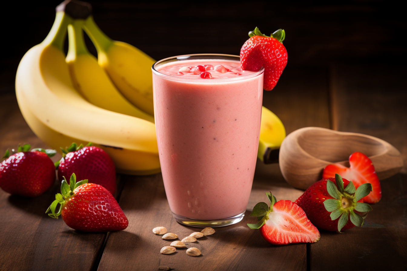 BlendnBrew: V8 Strawberry Banana Smoothie