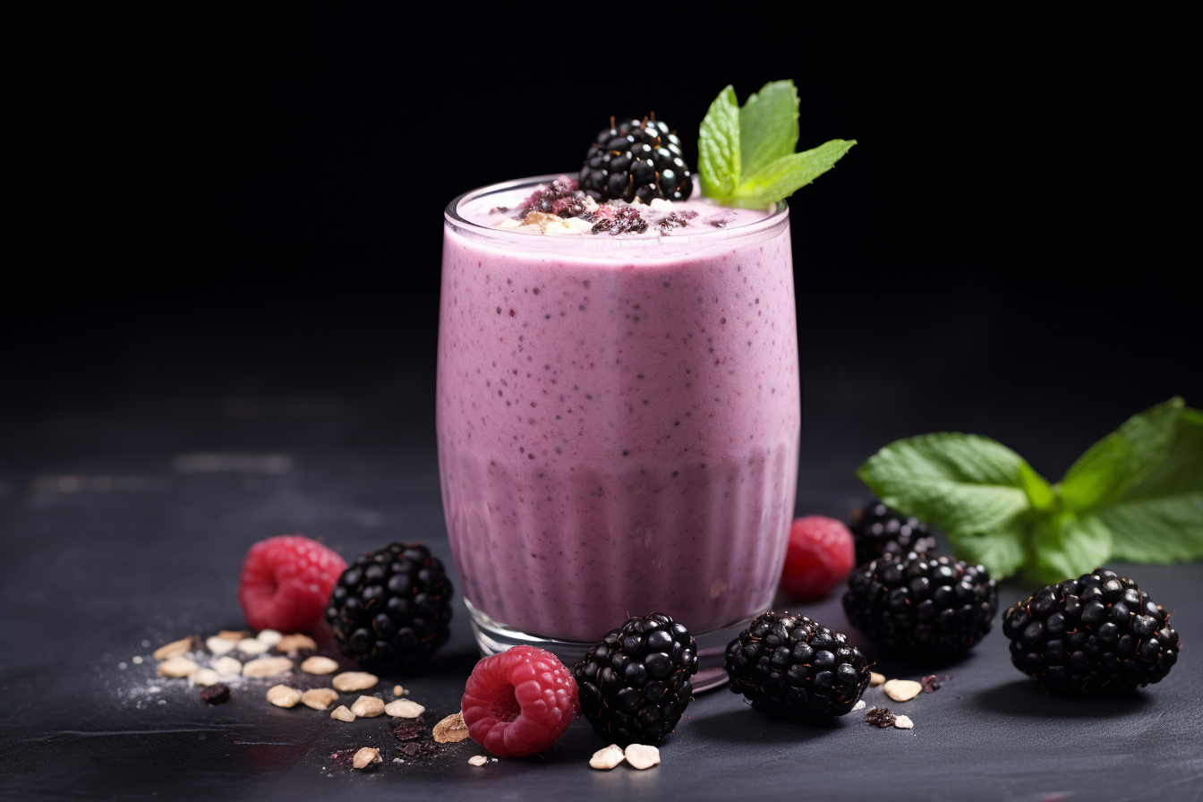 BlendnBrew - Banana and Blackberry Smoothie Recipe