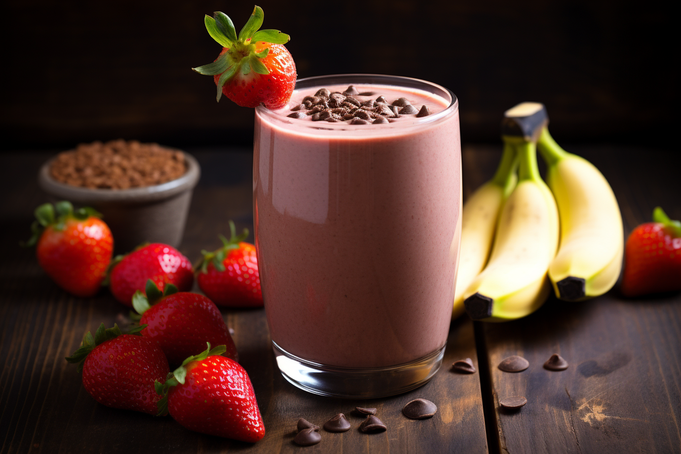 Indulge in the Irresistible Chocolate Strawberry Banana Smoothie!