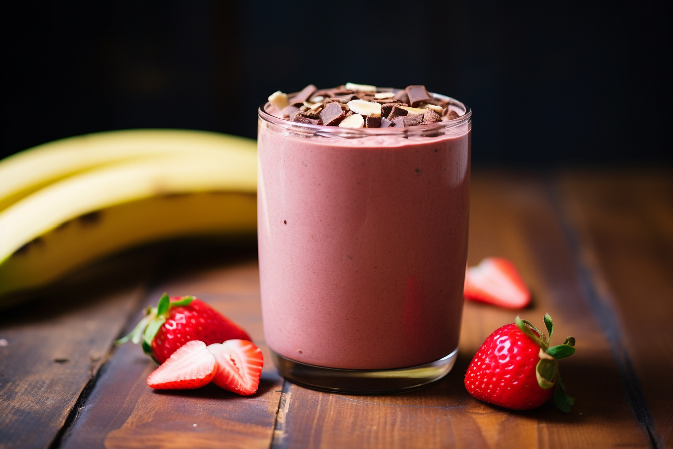 Indulge in the Irresistible Chocolate Strawberry Banana Smoothie!