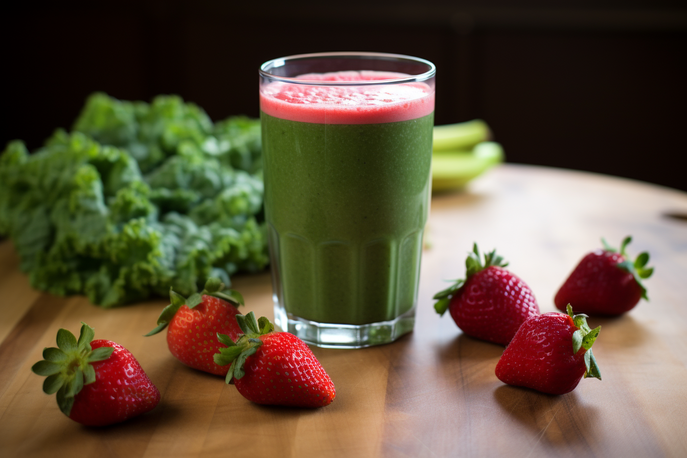 BlendnBrew: Strawberry Banana Kale Smoothie Recipe