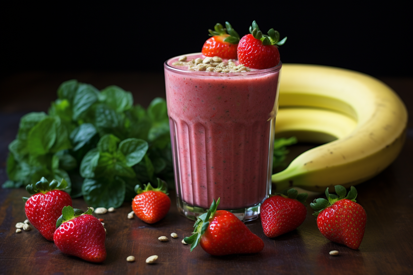 BlendnBrew: Strawberry Banana Kale Smoothie Recipe