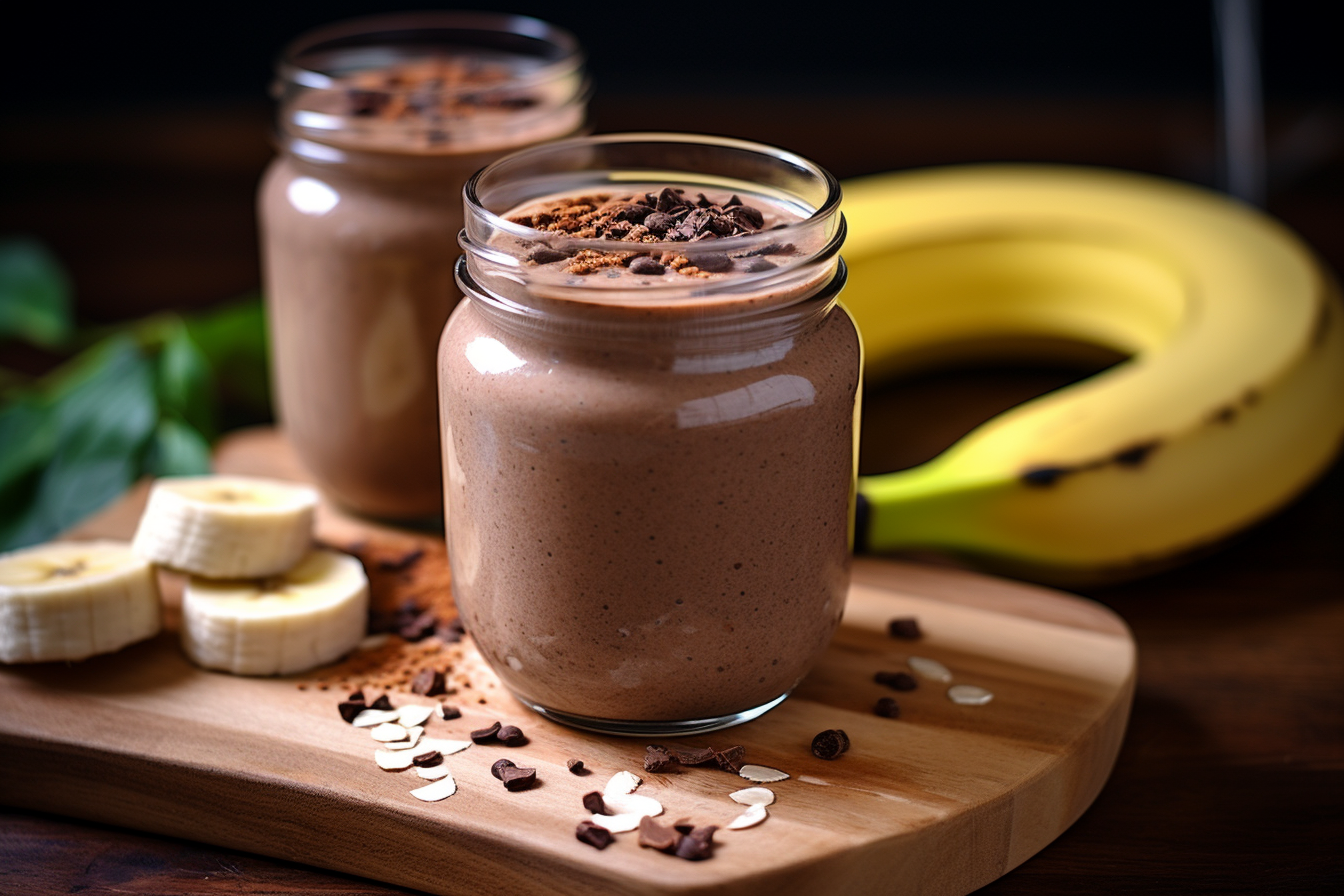 Vegan Dark Chocolate Banana Smoothie