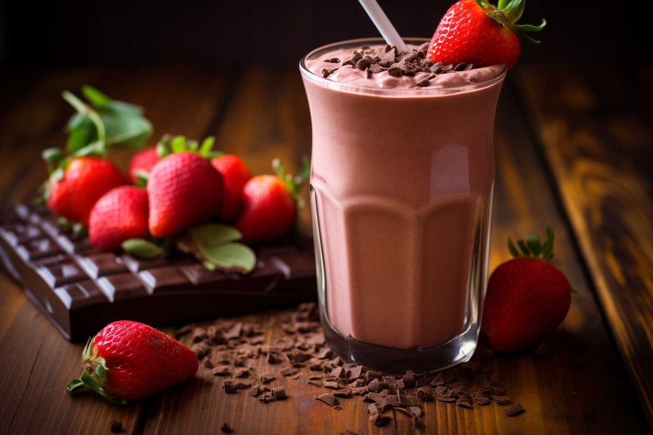 Deliciously Fruity Chocolate Strawberry Smoothie