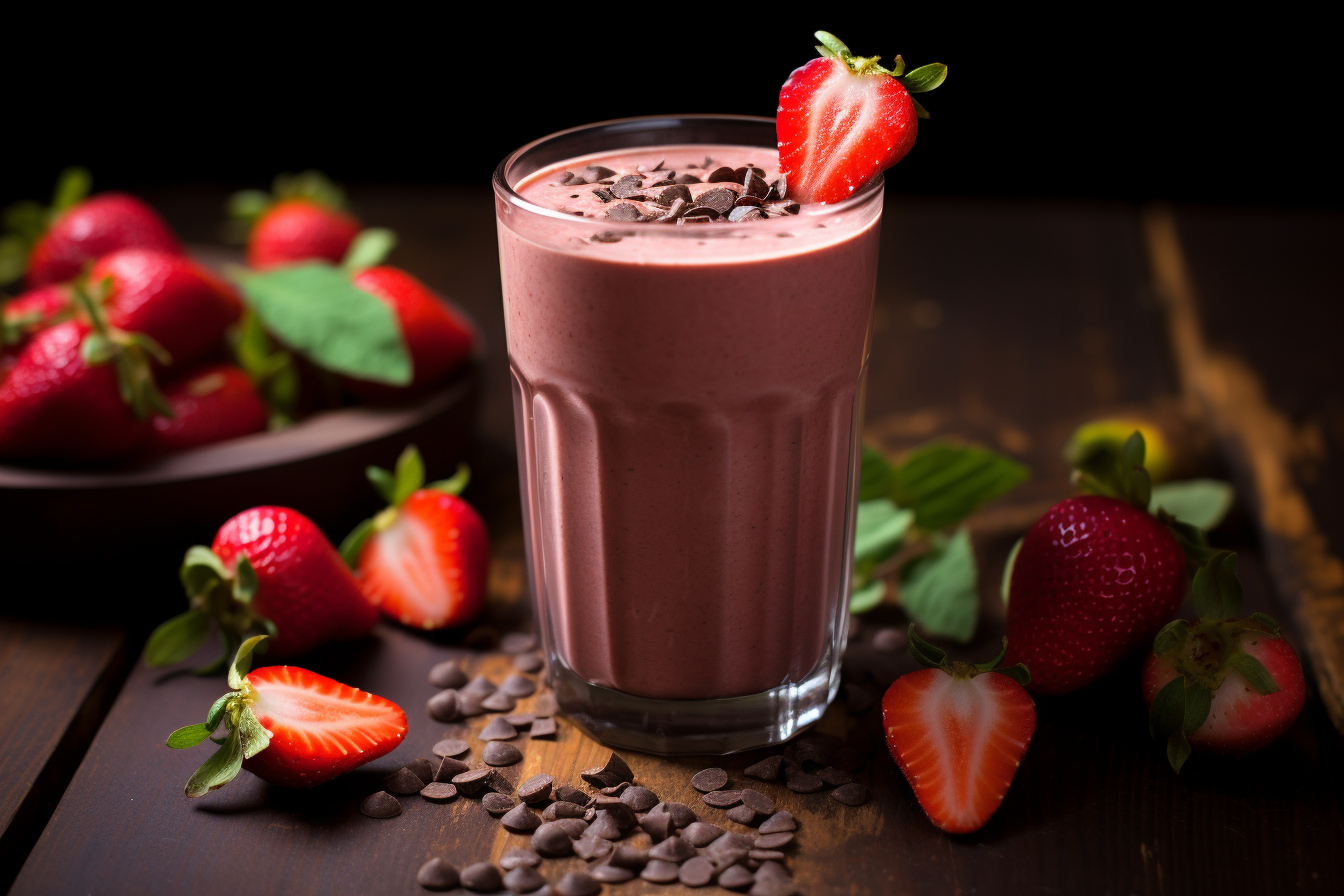 Deliciously Fruity Chocolate Strawberry Smoothie