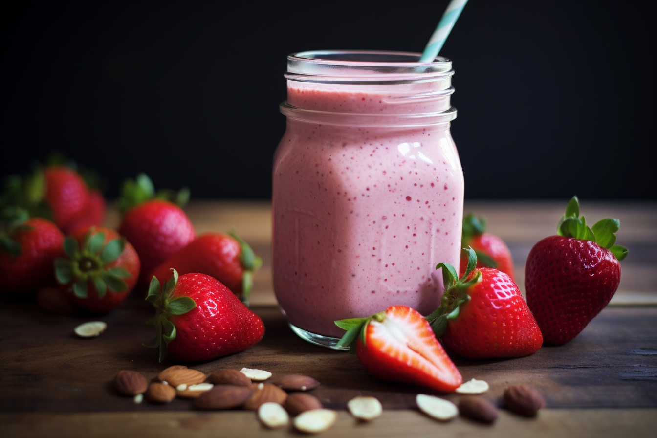 Power-Packed Strawberry Almond Milk Smoothie: A Delicious and Nutritious Start to Your Day