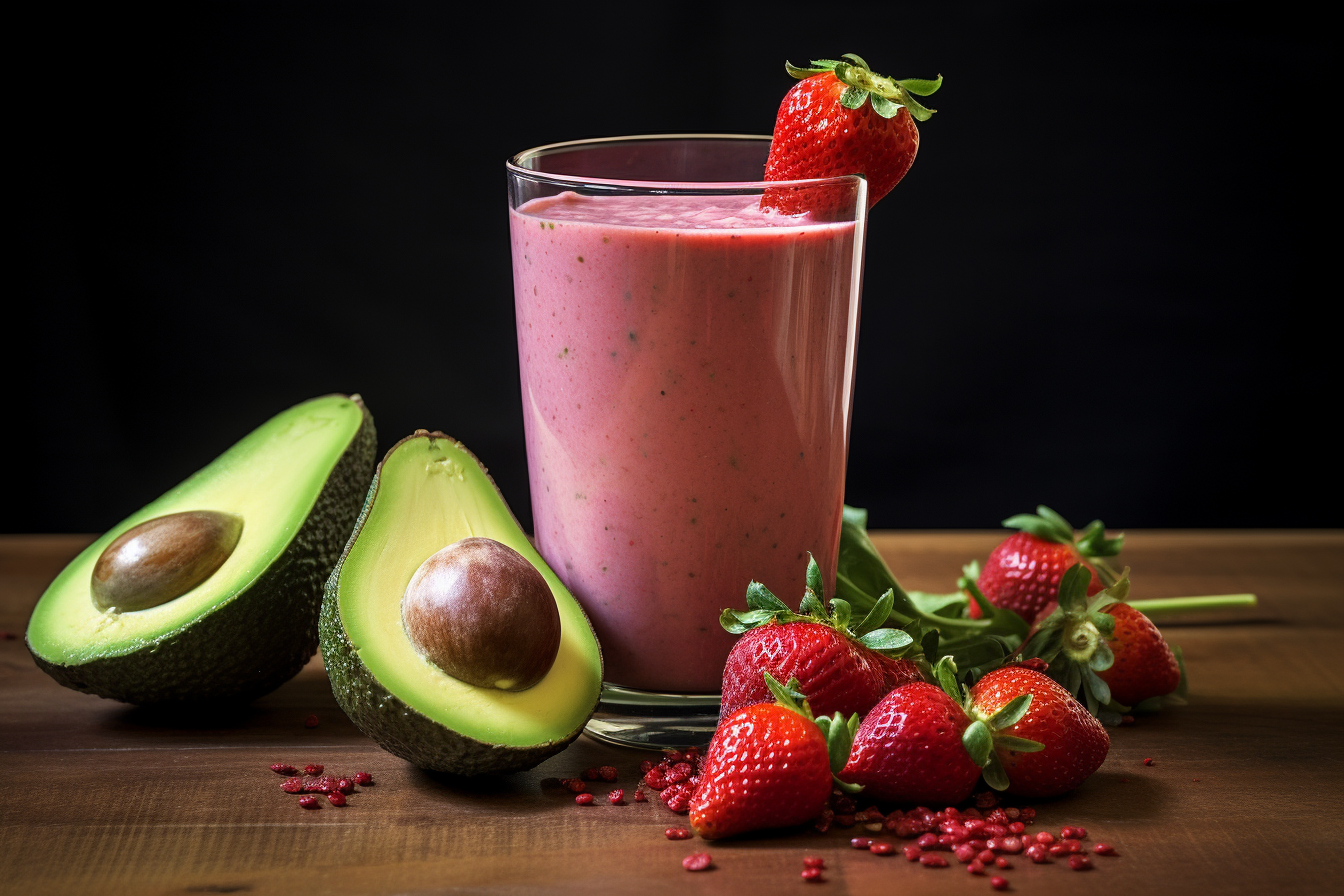 BlendnBrew - Strawberry Avocado Smoothie Recipe