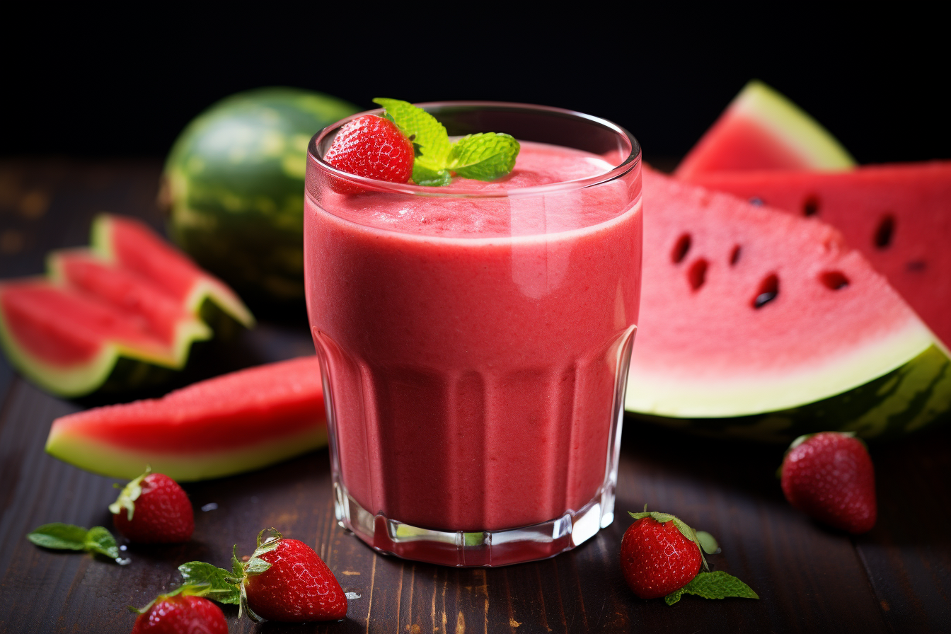 BlendnBrew: Strawberry Watermelon Smoothie Recipe