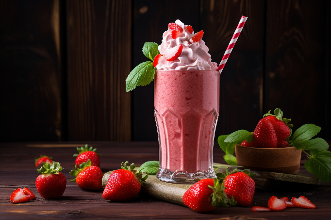 Refreshing Strawberry Smoothie with Ice Cream Recipe